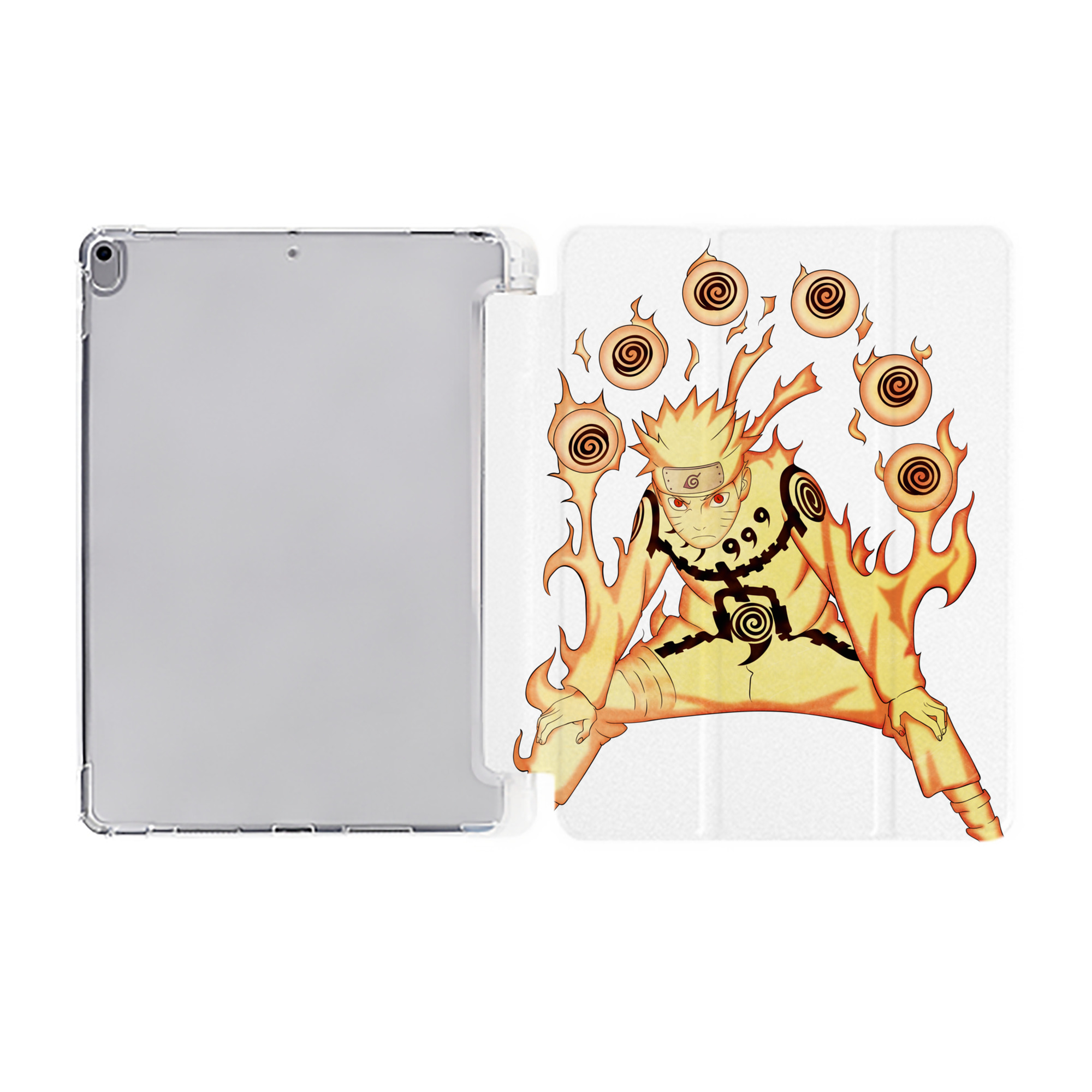 （画像用） NARUTO -ナルト- うずまき ナルト Uzumaki Naruto IPad ケース ペン収納付き 三つ折りスタンド PUレザー×シリコン 対応機種9.5/10.5/10.9インチ